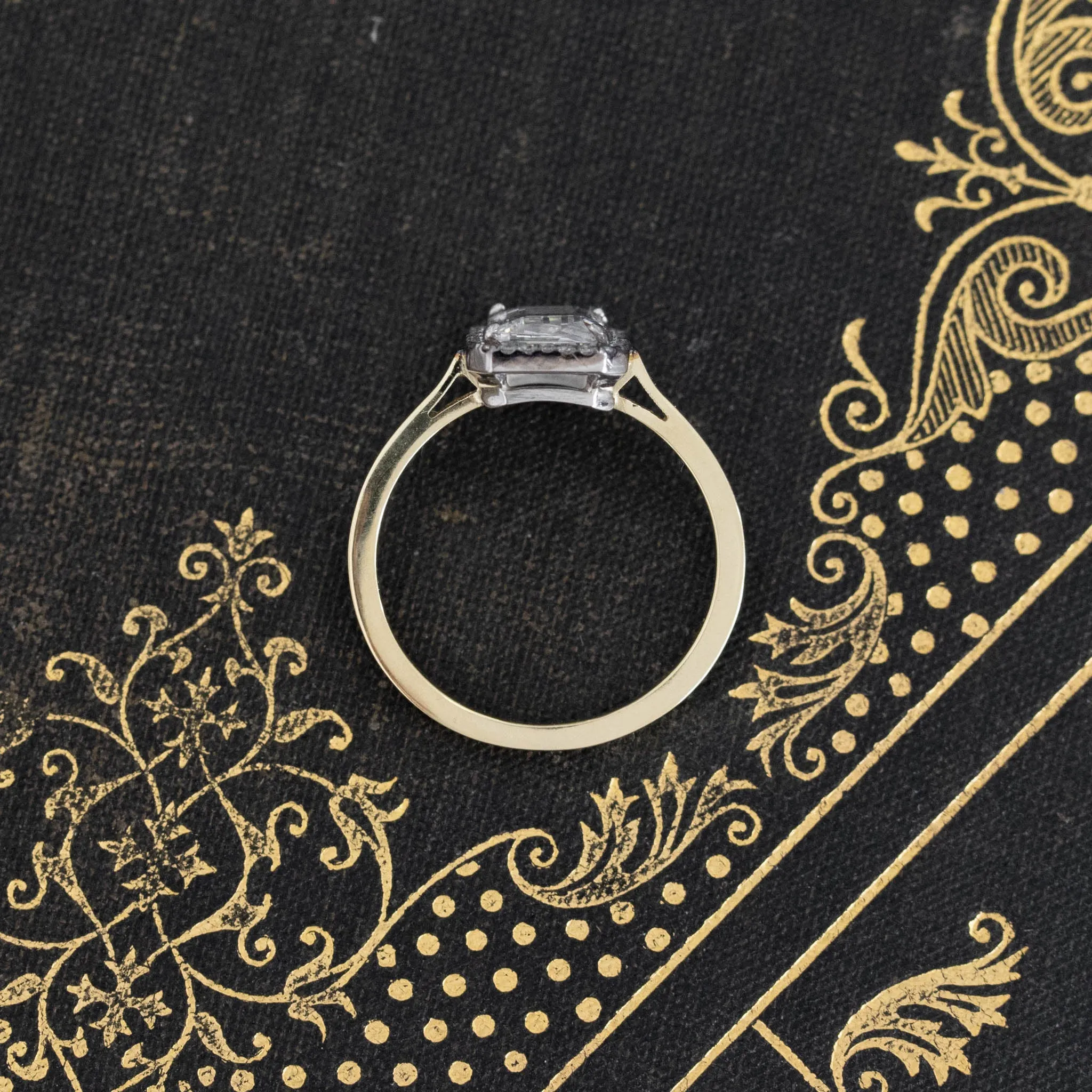 1.27ct Portrait Cut Diamond Halo Ring, GIA D SI
