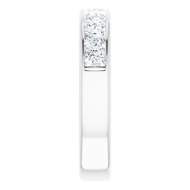 1.62 ct. Princess  Cut Diamond Wedding Band
