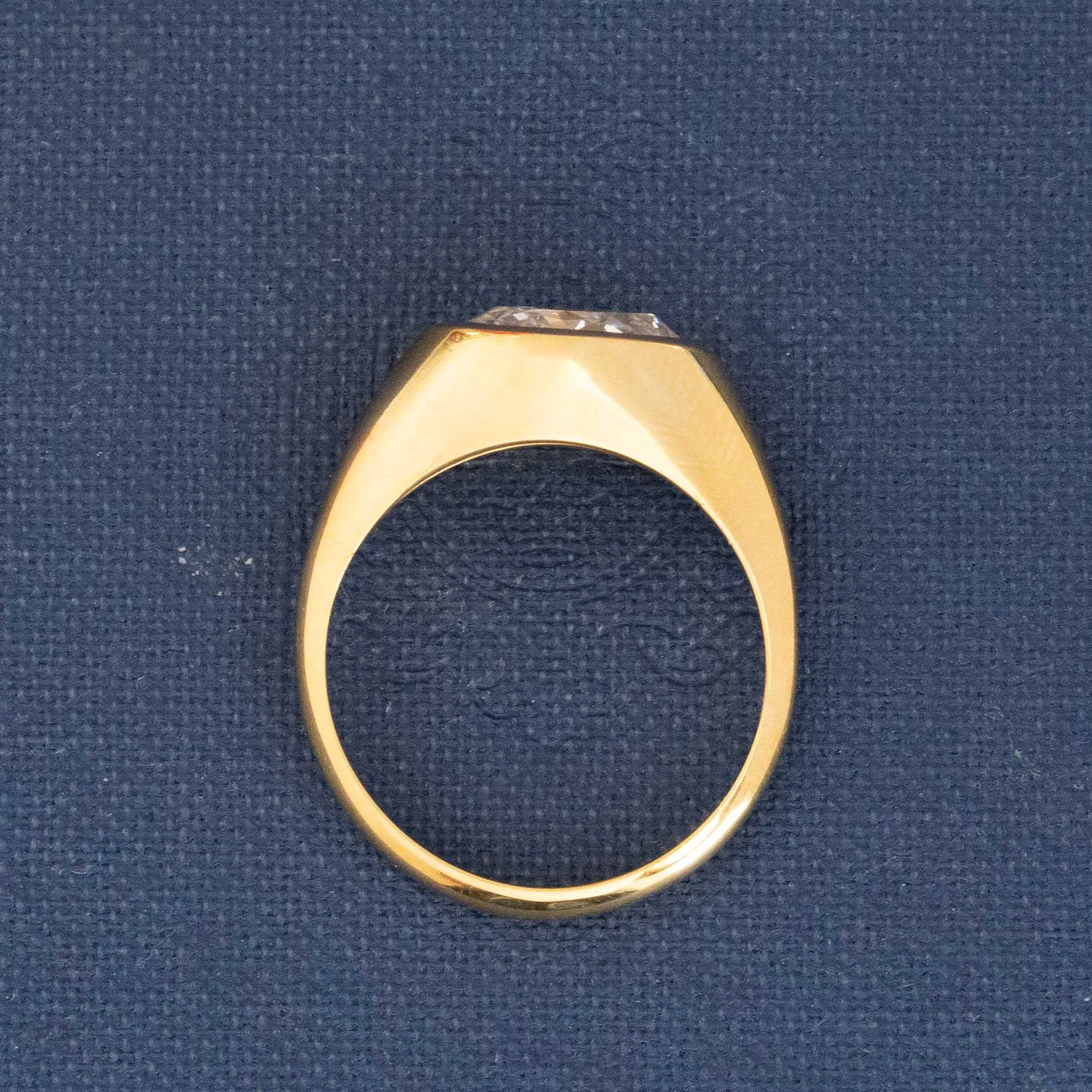 1.78ct Vintage Pear Cut Dimond Flush Set Solitaire, GIA G SI1