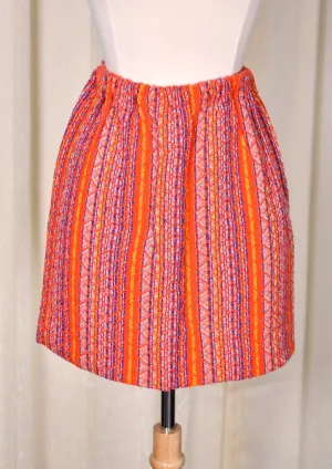 1960s Red Zig Zag Mini Skirt