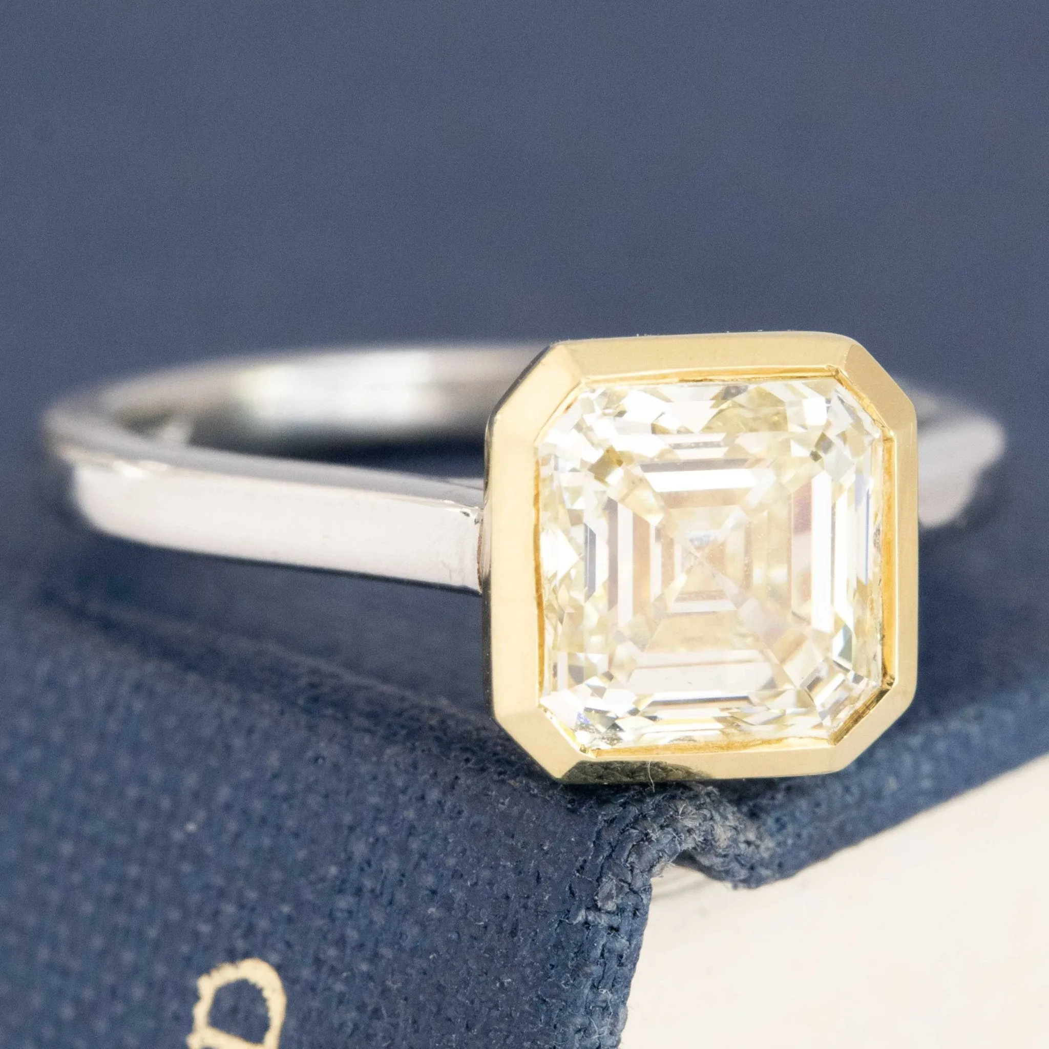 2.08ct Asscher Cut Diamond Solitaire GIA U-V VS1