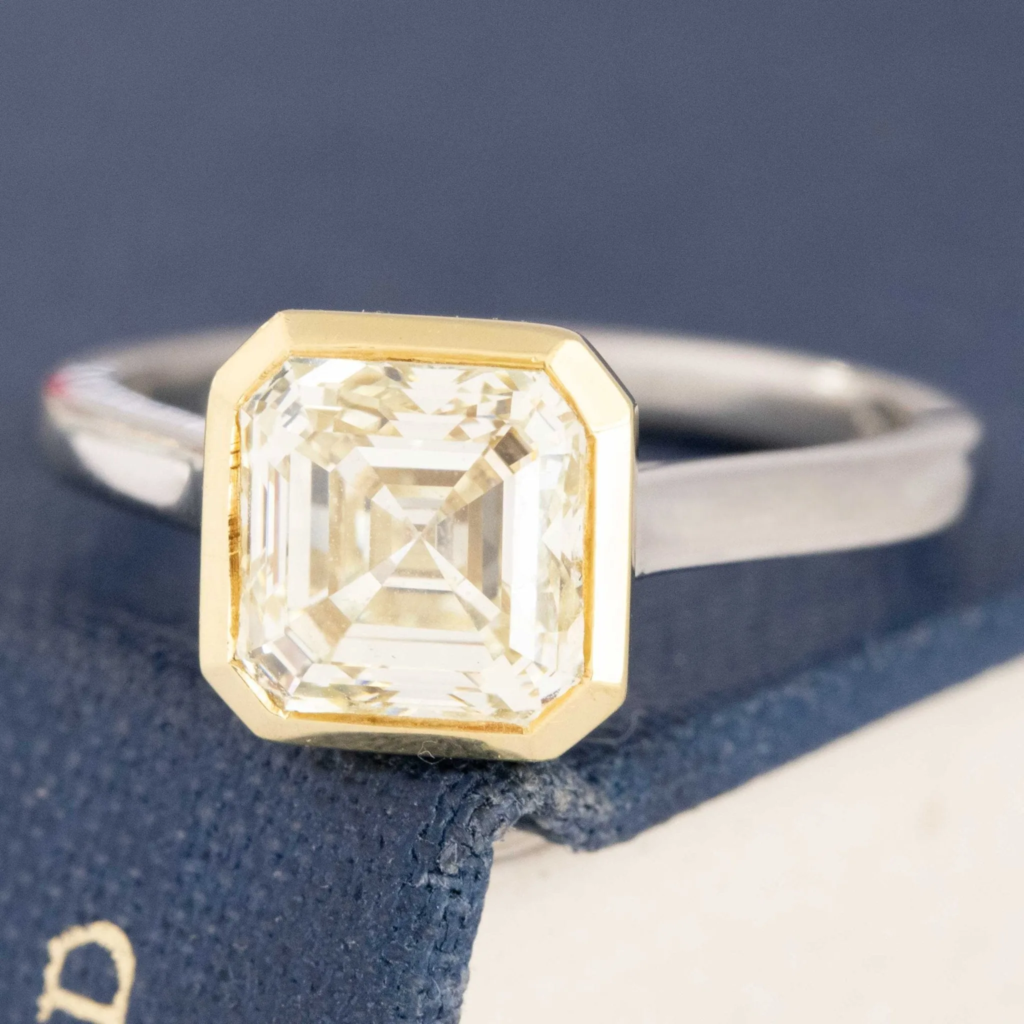 2.08ct Asscher Cut Diamond Solitaire GIA U-V VS1