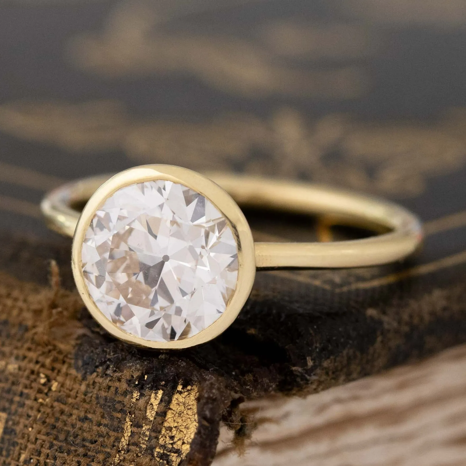2.10ct Old European Cut Diamond Solitaire, GIA L VS