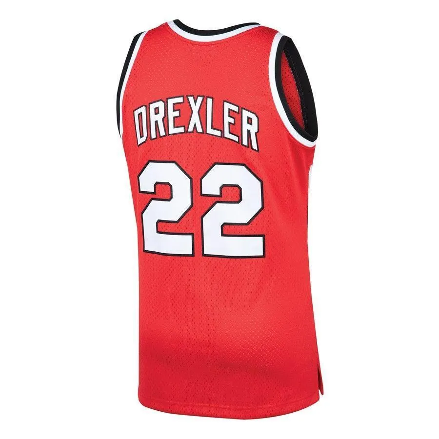 22 - Clyde Drexler Red Portland Trail Blazers Hardwood Classics Swingman Jersey - Red