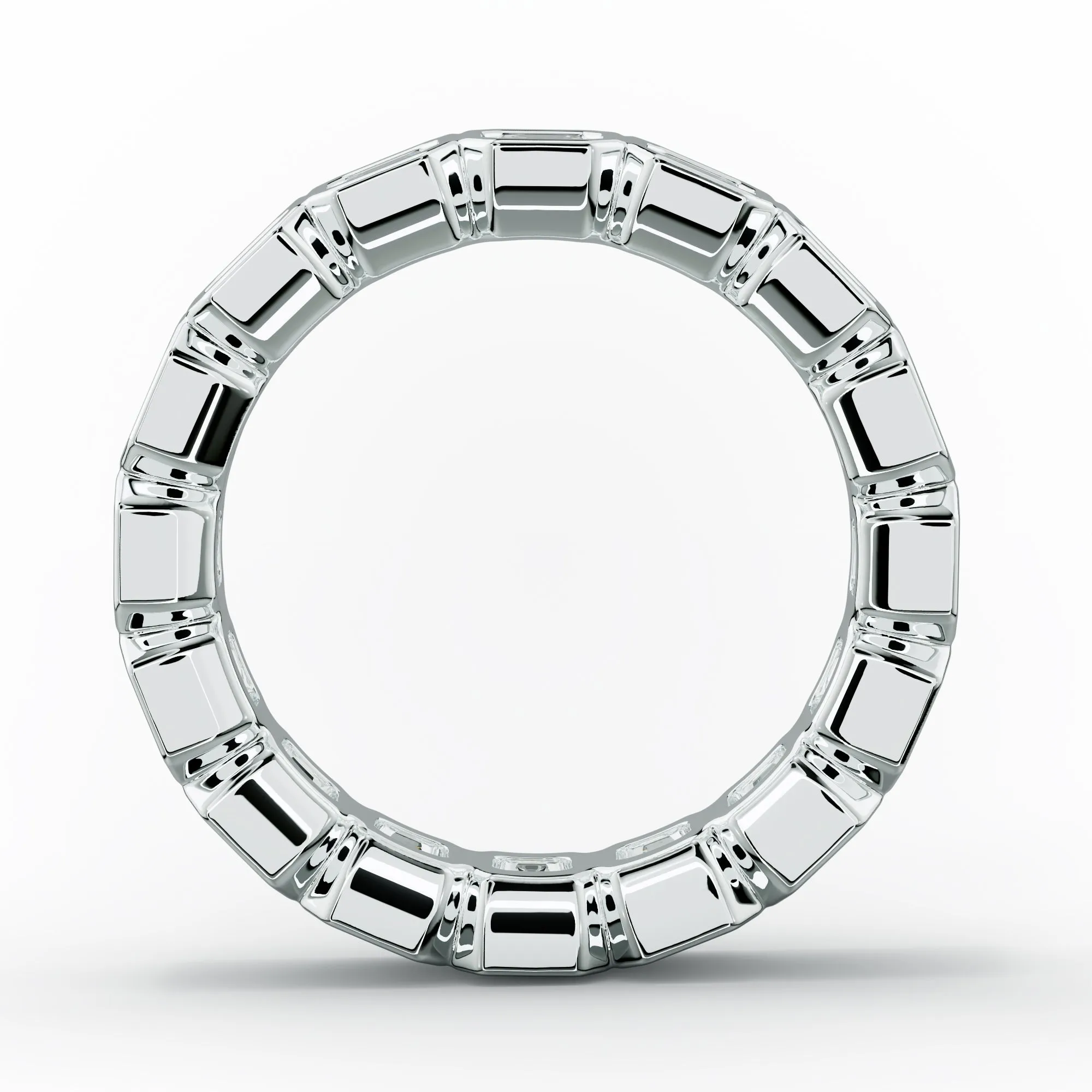 3.0 Carat Bezel Set Asscher Cut Diamond Eternity Band
