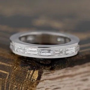 3.05ctw French Baguette Cut Diamond Eternity Band