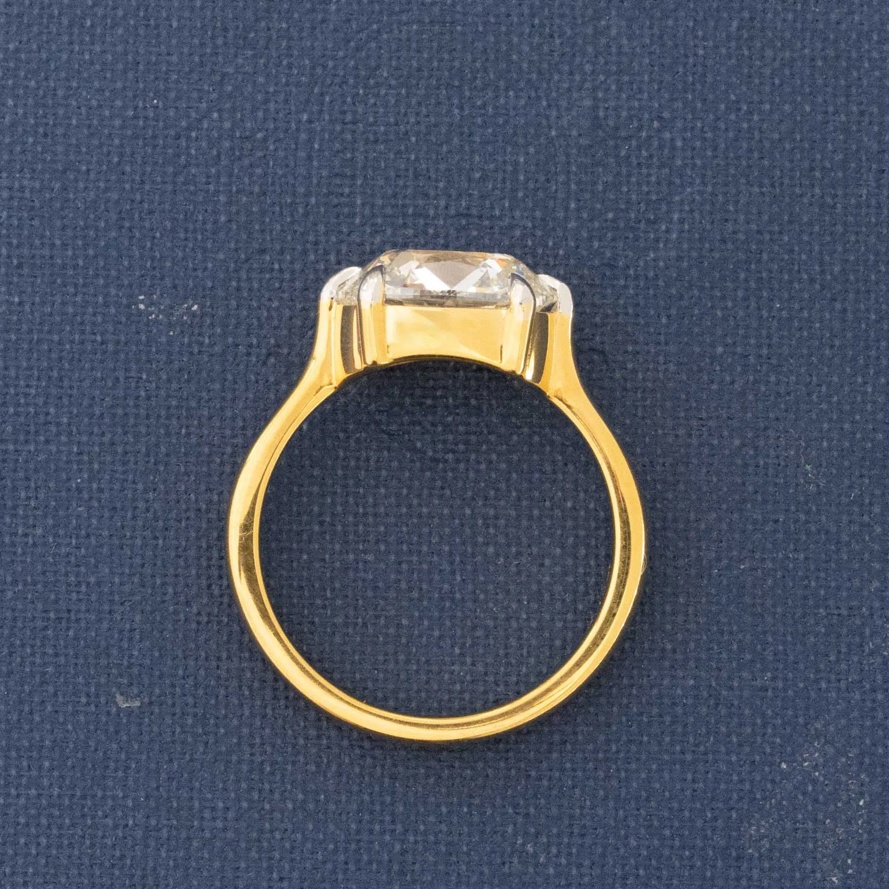 3.10ct Oval Old Mine Cut Diamond Solitaire, GIA K VVS