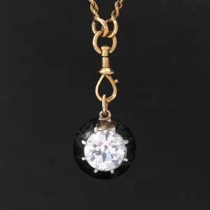 3.57ct Old European Cut Diamond Collet Pendant