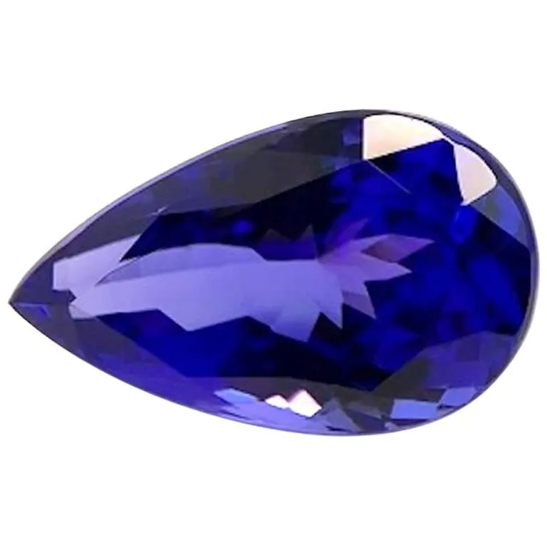 5.61 Carat Tanzanite Pear Shape, Unset Loose Pendant or Engagement Ring Gemstone