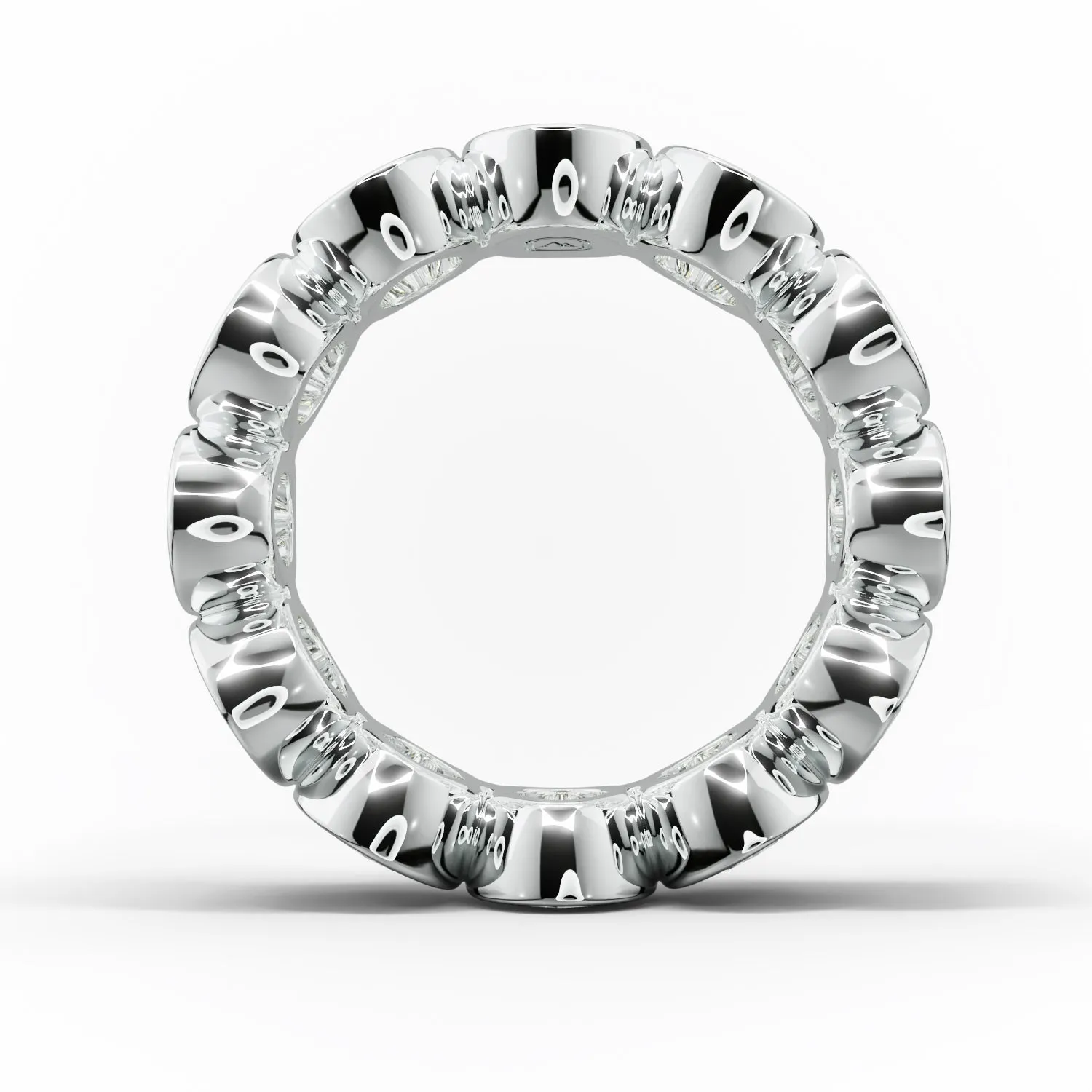 6.0 Carat Bezel Set Oval Cut Diamond Eternity Band