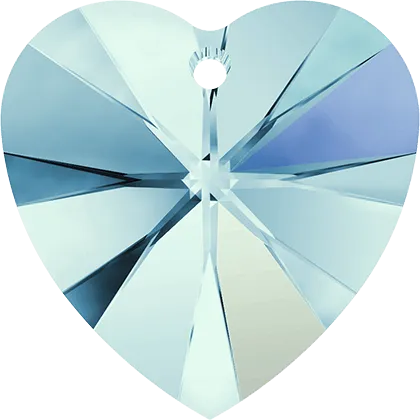 6228 Swarovski XILION Heart Pendants, Aquamarine AB (202 AB)