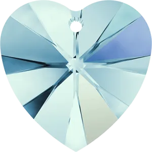 6228 Swarovski XILION Heart Pendants, Aquamarine AB (202 AB)