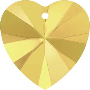 6228 Swarovski XILION Heart Pendants, Crystal Metallic Sunshine (001 METSH)