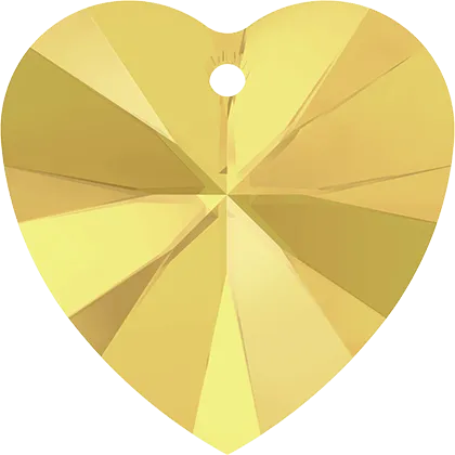 6228 Swarovski XILION Heart Pendants, Crystal Metallic Sunshine (001 METSH)