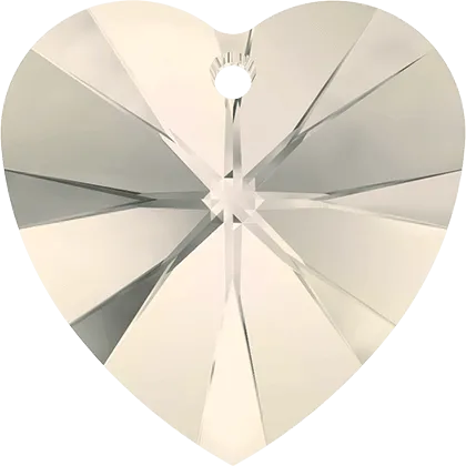 6228 Swarovski XILION Heart Pendants, Crystal Moonlight (001 MOL)