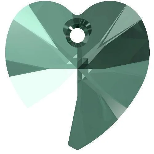 6228 Swarovski XILION Heart Pendants, Erinite (360)