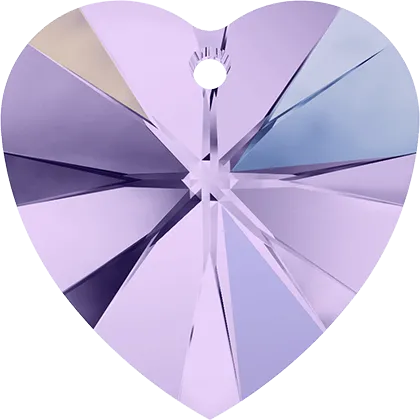 6228 Swarovski XILION Heart Pendants, Violet AB (371 AB)