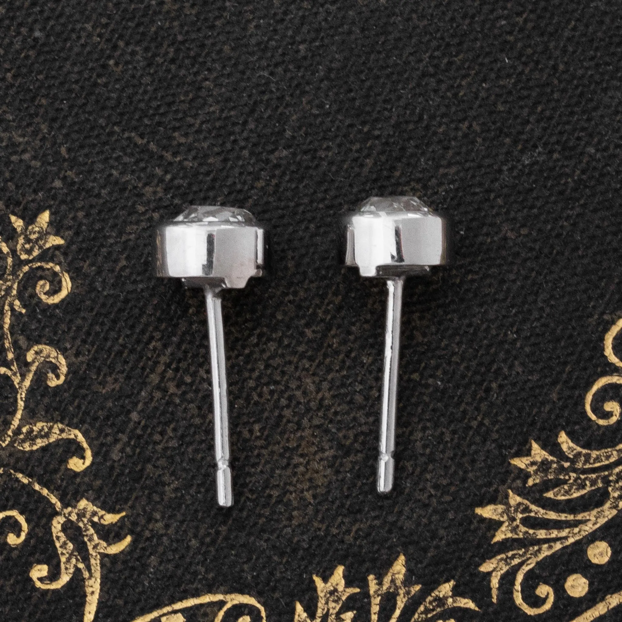 .79ctw Old Mine Cut Diamond Stud Earrings