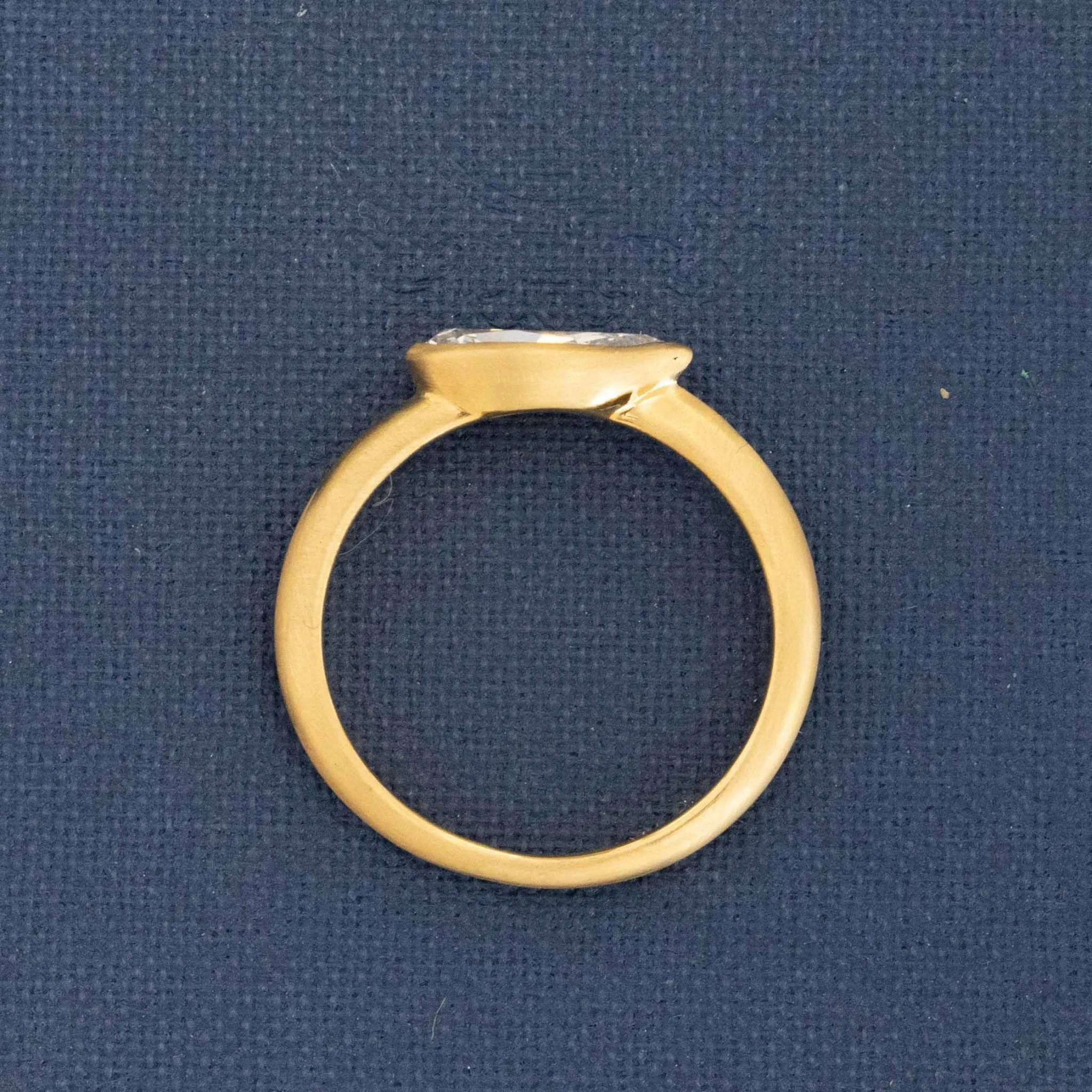 .84ct Pear Cut Diamond Bezel Solitaire, GIA F SI2