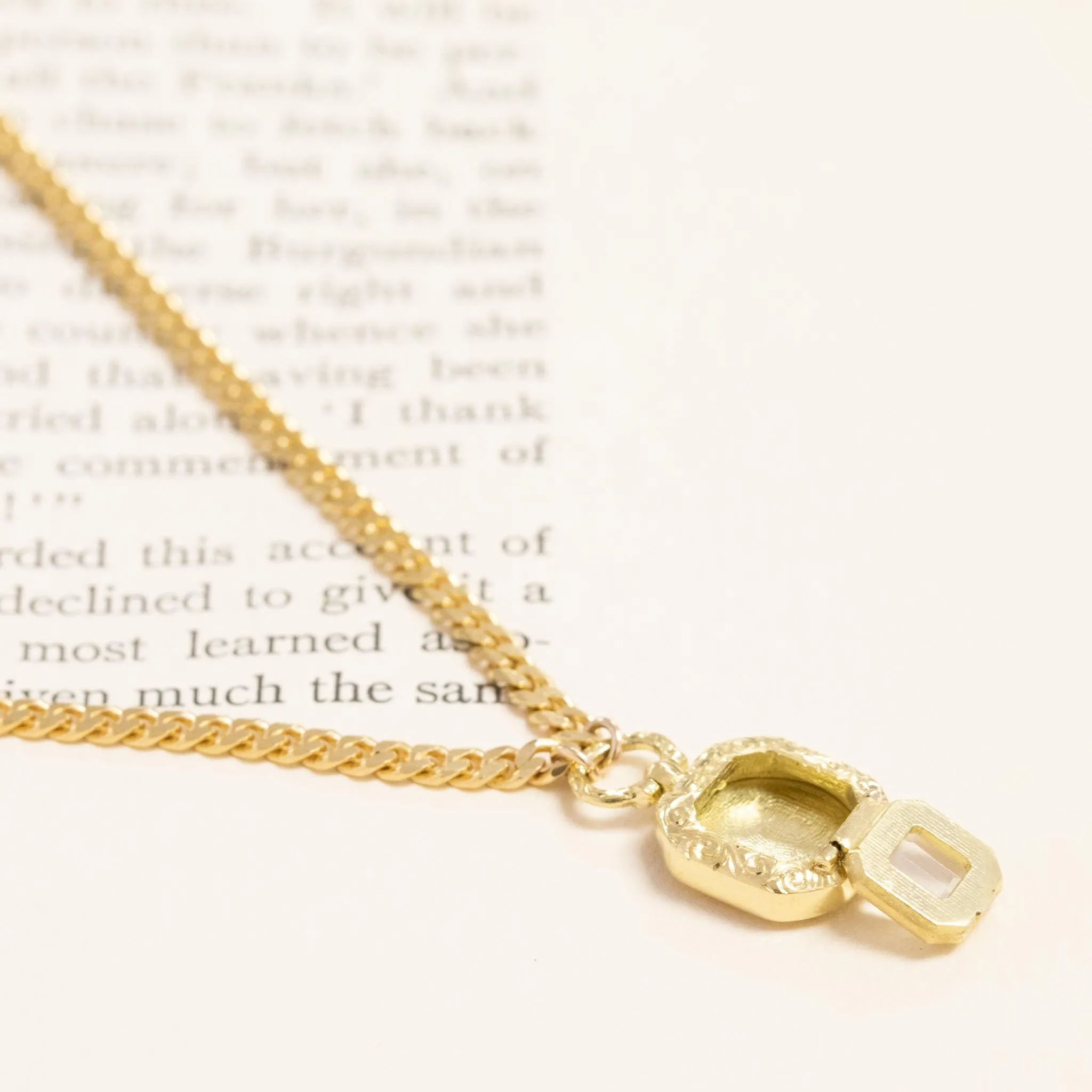 .97ct Square Portrait Cut Diamond Locket Necklace, GIA