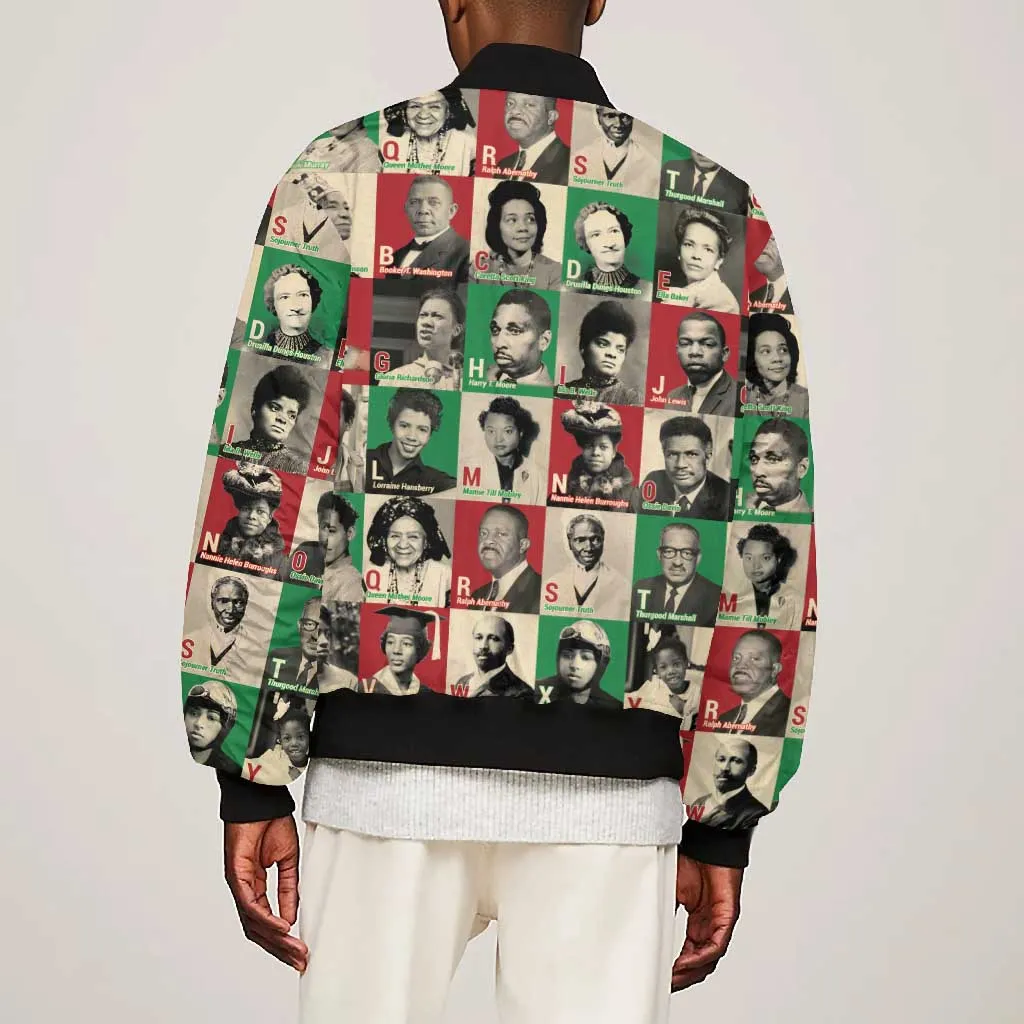 A To Z Of Black Heroes Bomber Jacket Civil Rights Leaders DT02