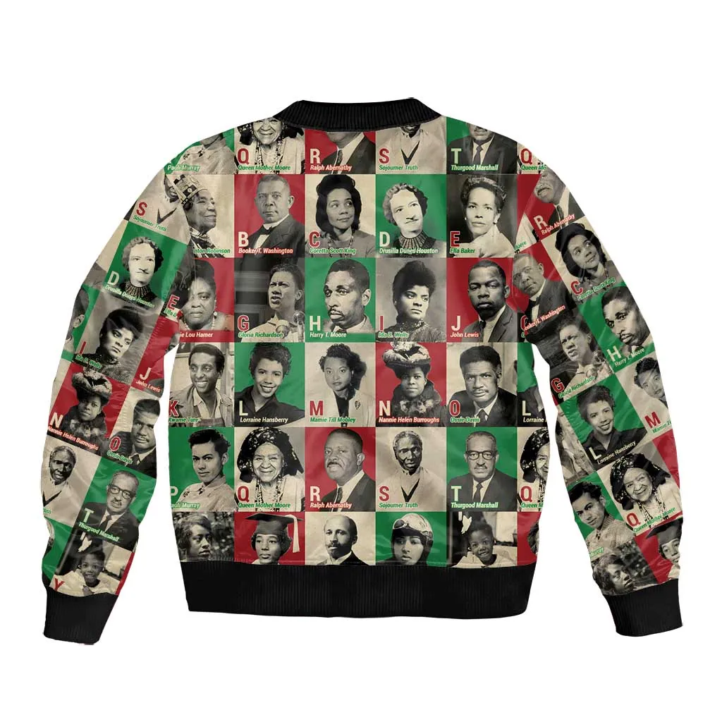 A To Z Of Black Heroes Bomber Jacket Civil Rights Leaders DT02