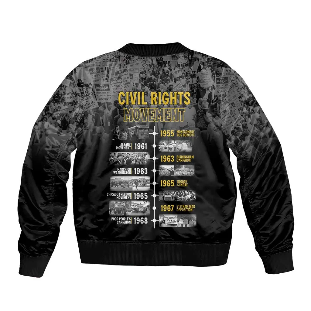 African-American History Month Bomber Jacket Civil Rights Movement LT15