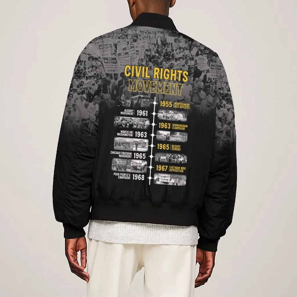 African-American History Month Bomber Jacket Civil Rights Movement LT15