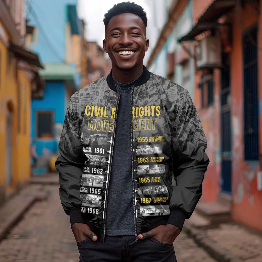 African-American History Month Bomber Jacket Civil Rights Movement LT15