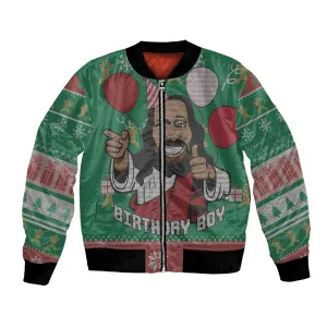 African Birthday Boy Jesus Bomber Jacket Afro Christmas DT03
