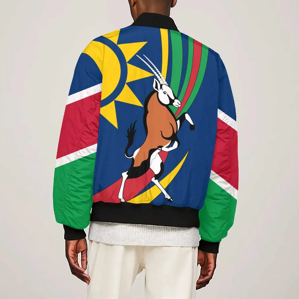 African Fish Eagle Namibia Bomber Jacket Gemsbok Supporters Style TS04