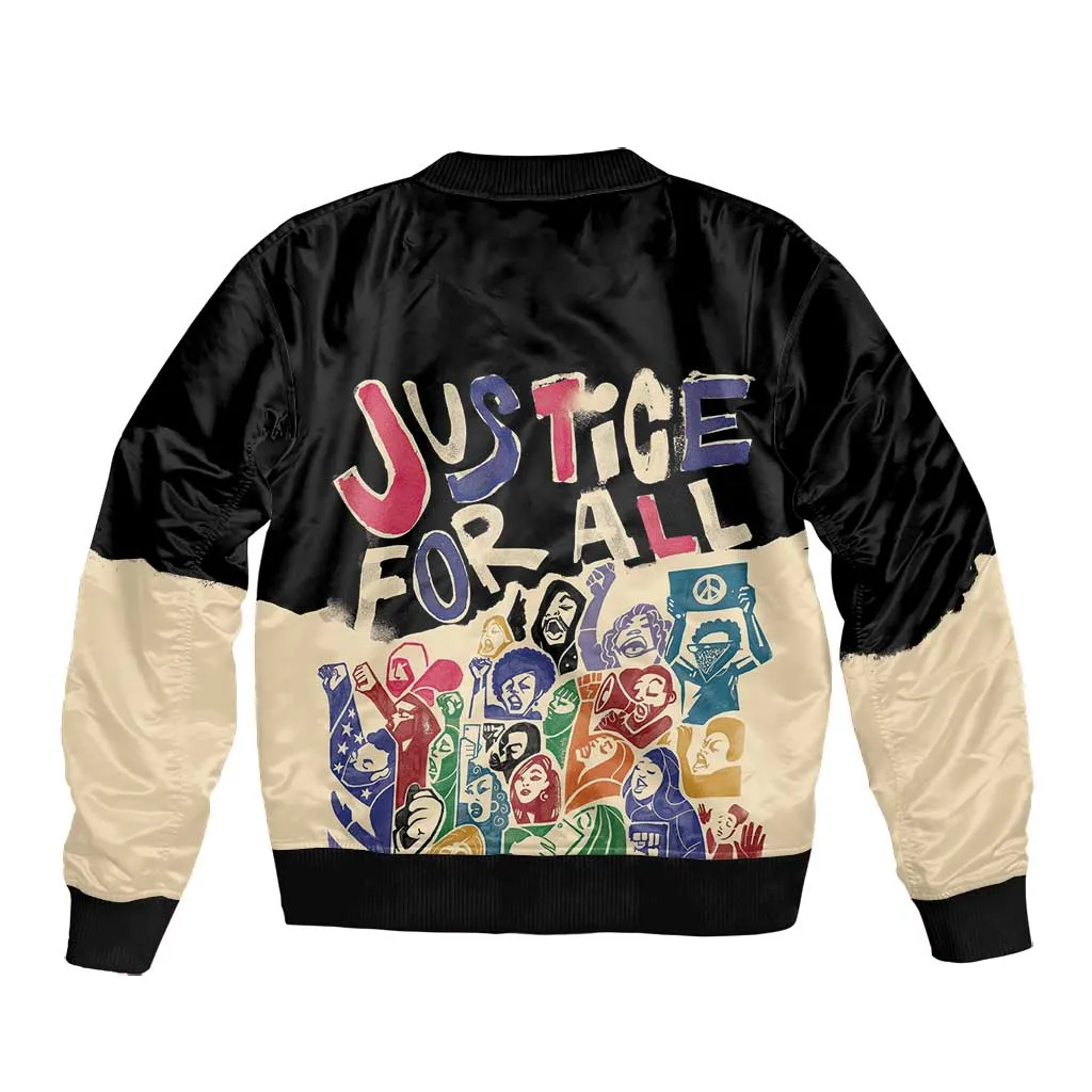 African Stand Firm Bomber Jacket Justice For All DT03