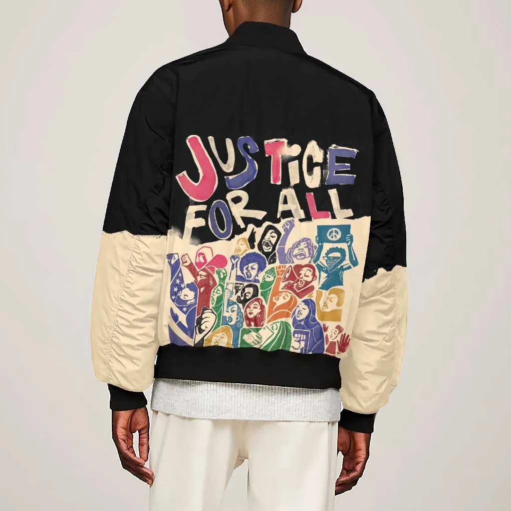African Stand Firm Bomber Jacket Justice For All DT03