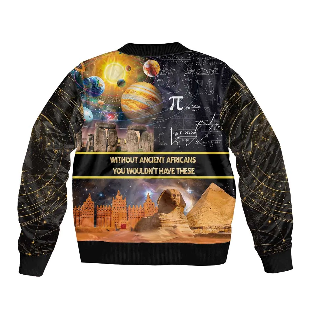 Afro Egyptian Pyramids Bomber Jacket Ancient African Achievements Galaxy DT04