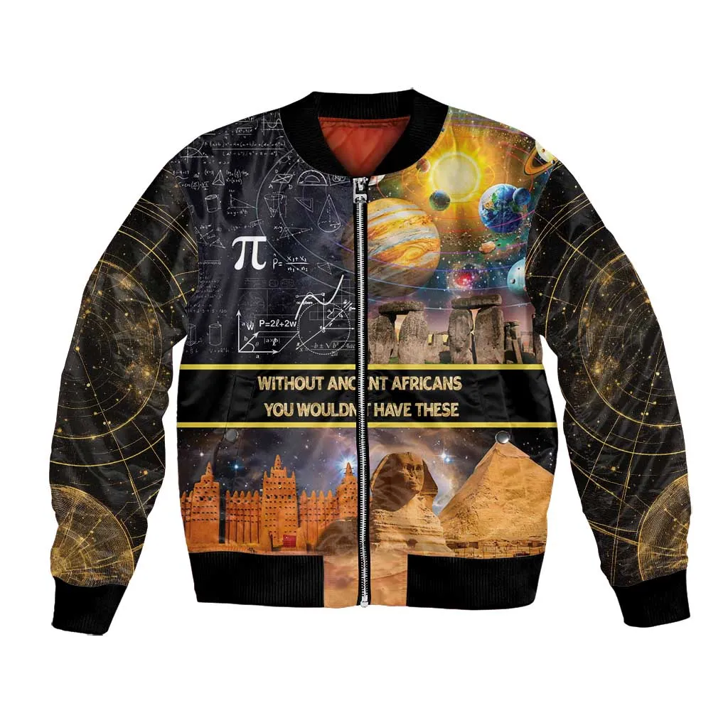 Afro Egyptian Pyramids Bomber Jacket Ancient African Achievements Galaxy DT04