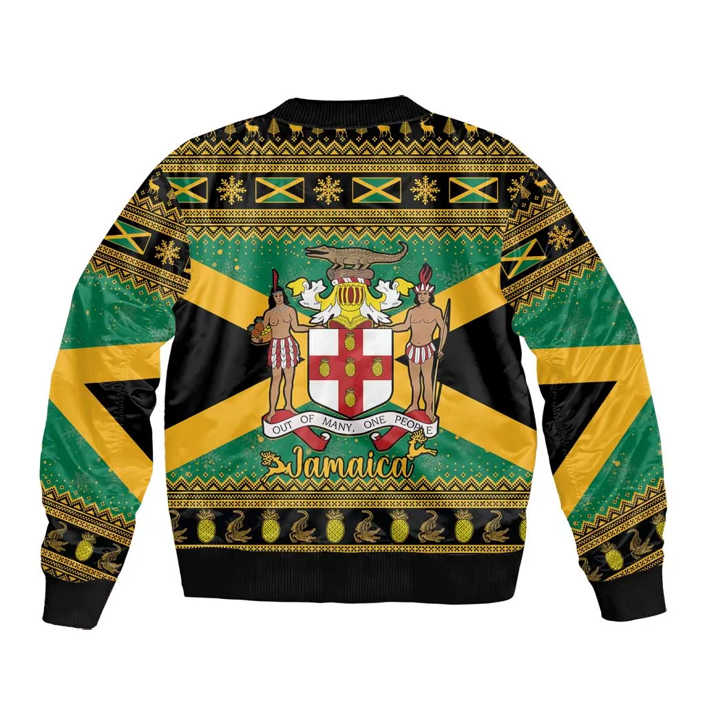 Afro-Jamaicans Bomber Jacket Coat Of Arms - Merry Christmas LT15