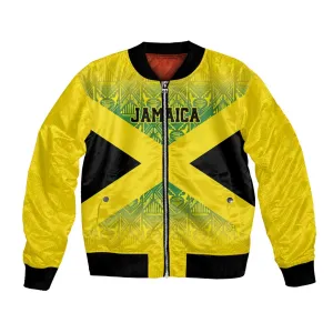 Afro-Jamaicans Custom Bomber Jacket Reggae Boyz With Traditional Pattern LT9