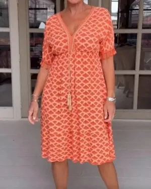 Aisha™ Effortlessly Stylish V-Neck Midi Dress for Ultimate Comfort