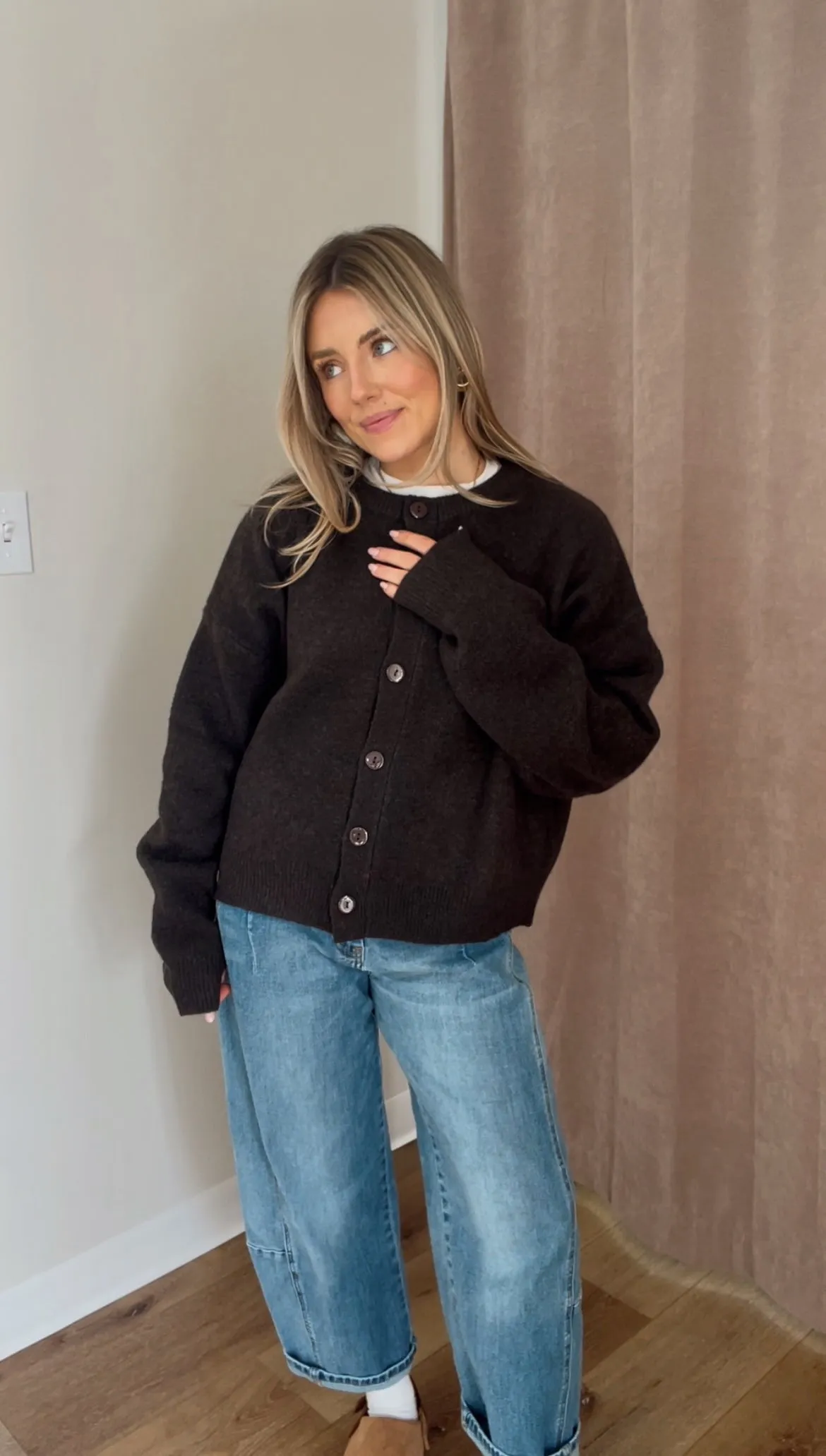 Alyssa Cardigan- Chocolate Brown