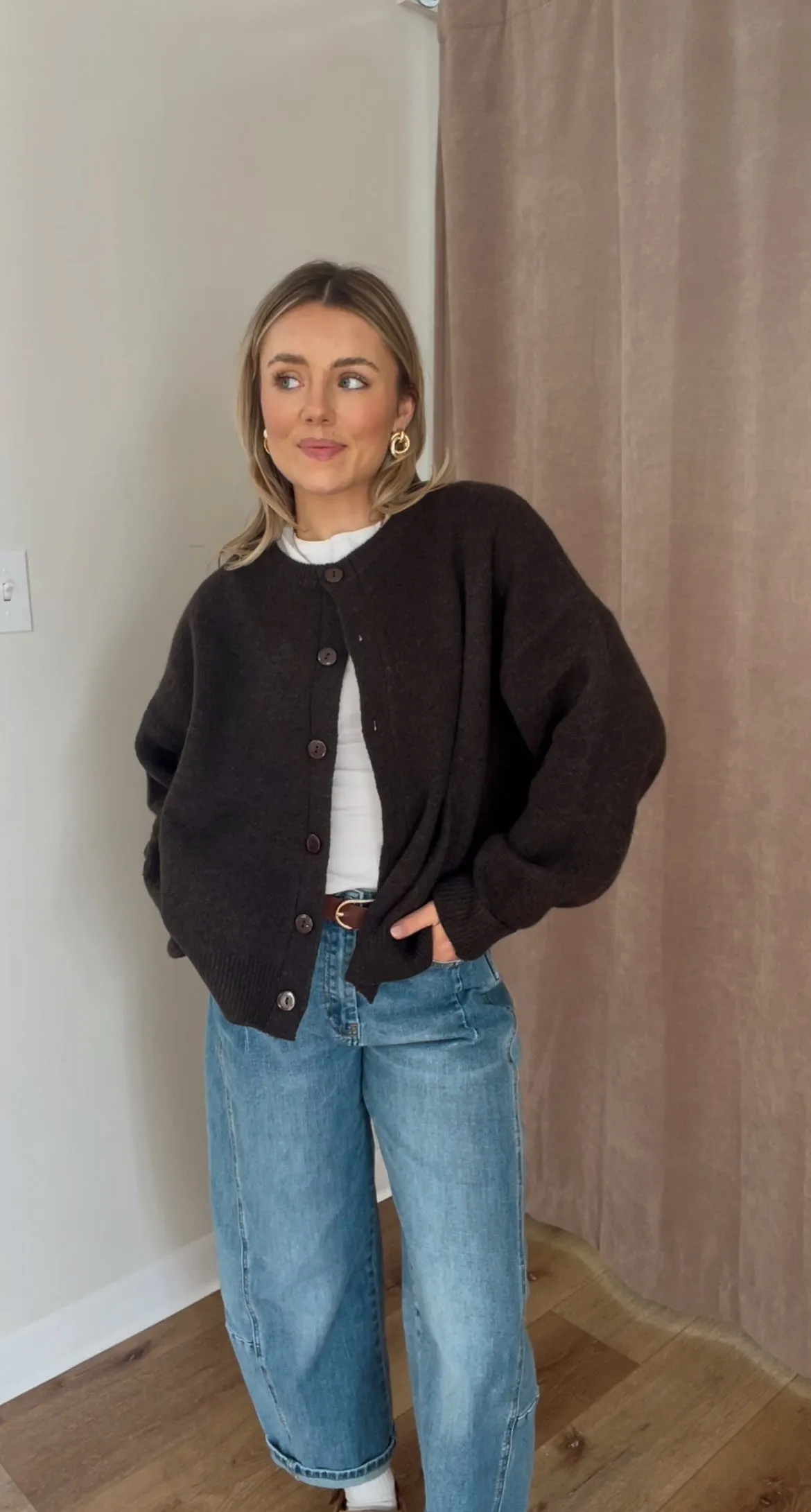 Alyssa Cardigan- Chocolate Brown