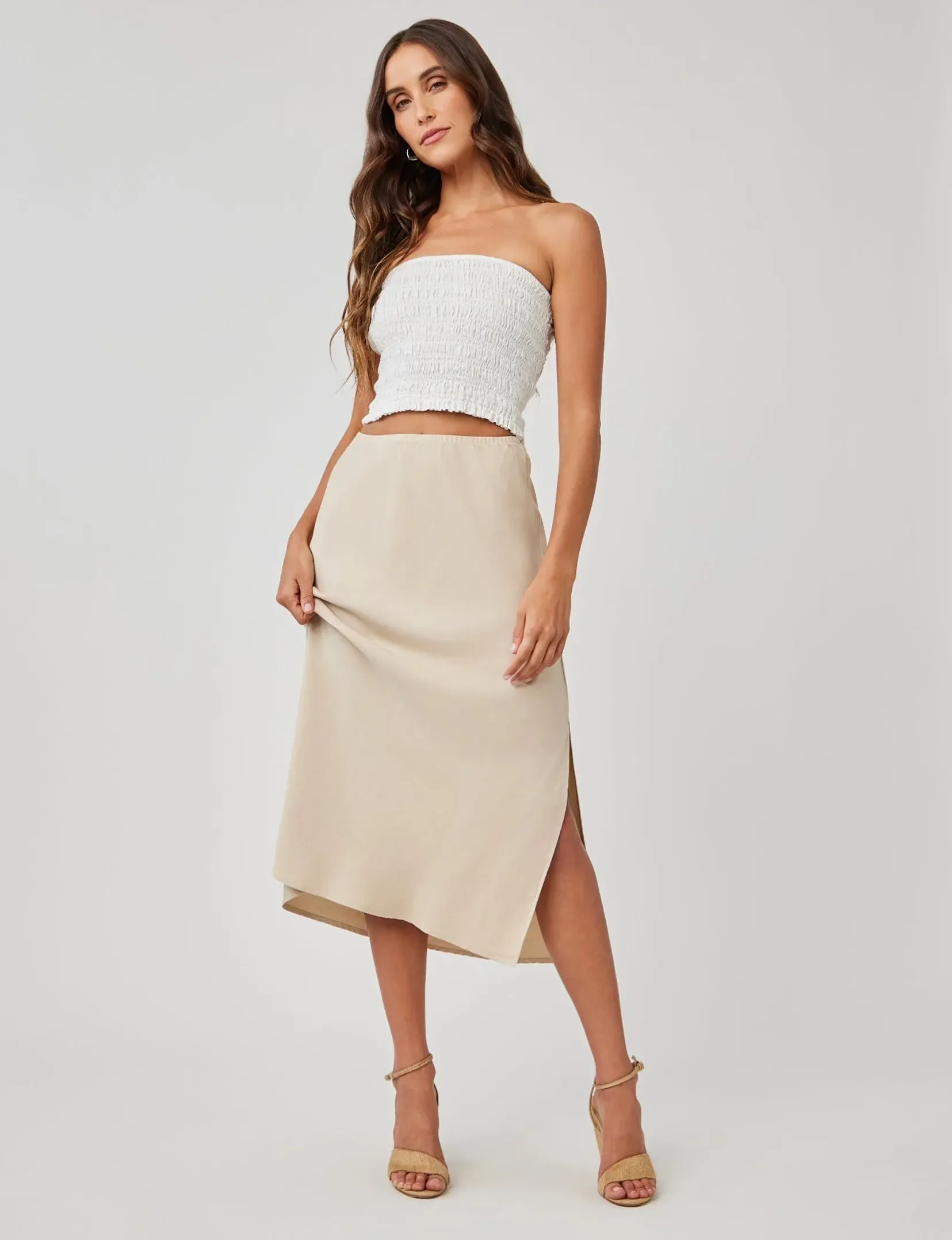 Amara Skirt, Khaki Shell