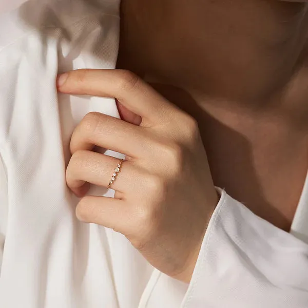 Anne - Rose Cut White Sapphire Ring