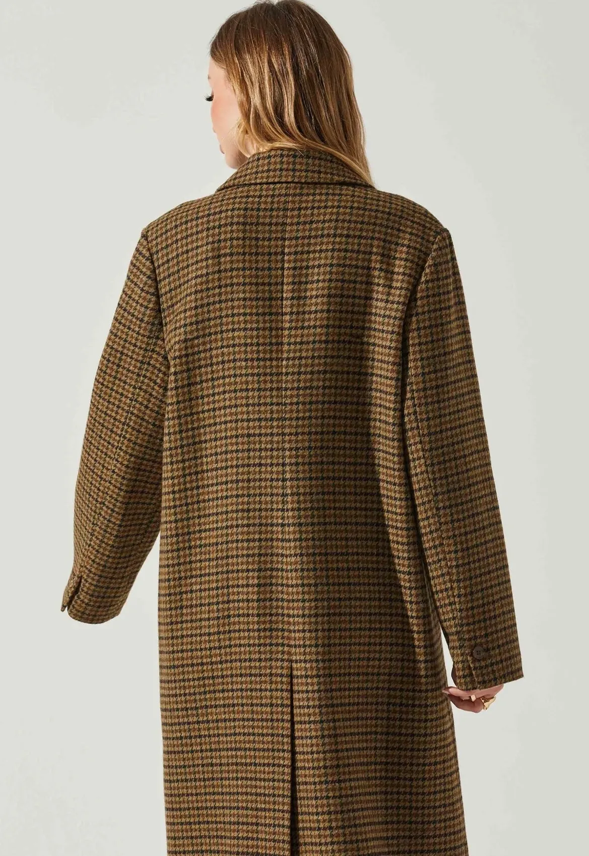 ASTR Sonya Plaid Oversized Coat