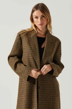 ASTR Sonya Plaid Oversized Coat