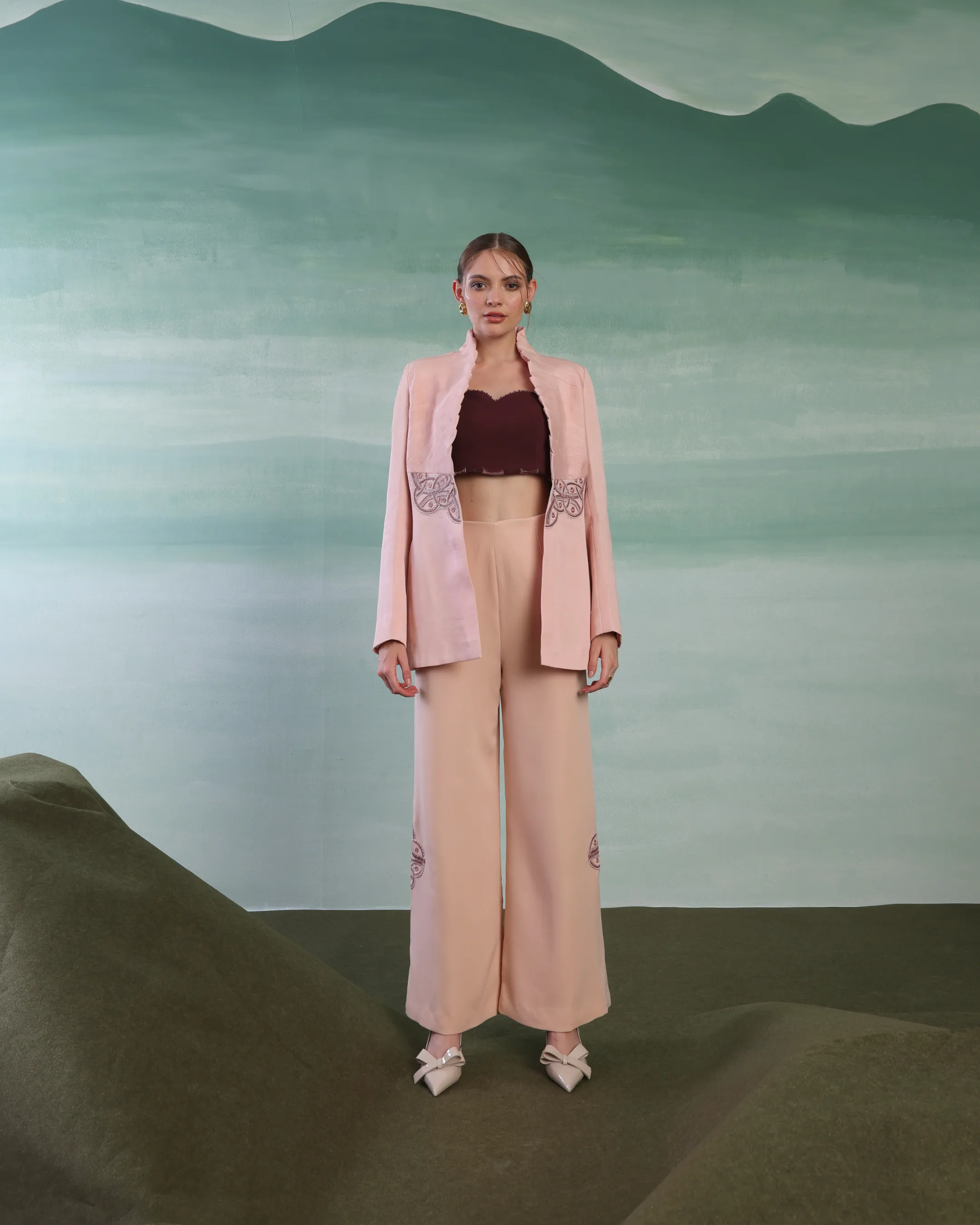 Aurelian Elegance Plated Blazer