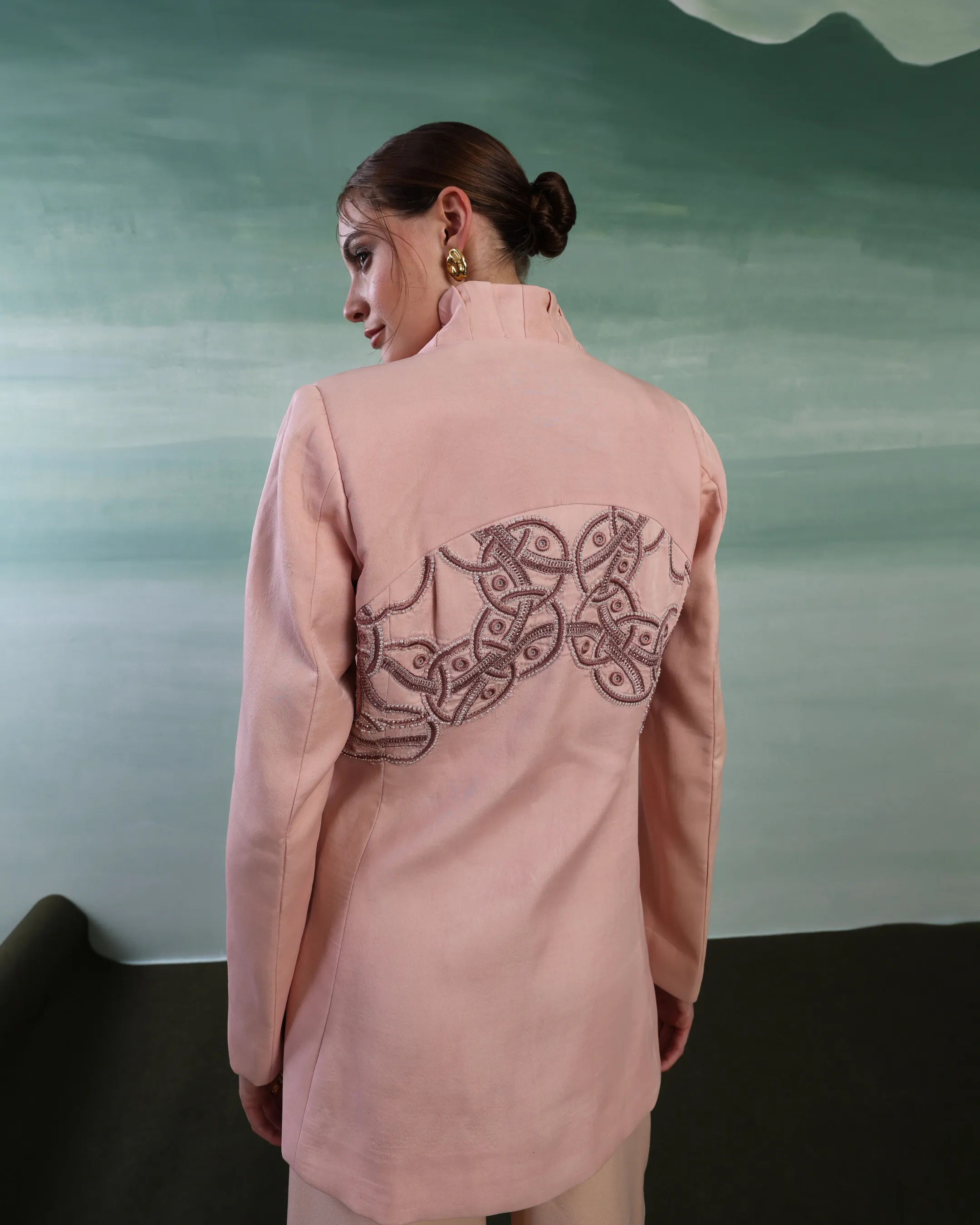 Aurelian Elegance Plated Blazer
