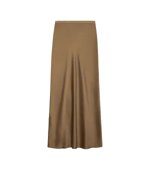 Bar Silk Skirt in Sepia