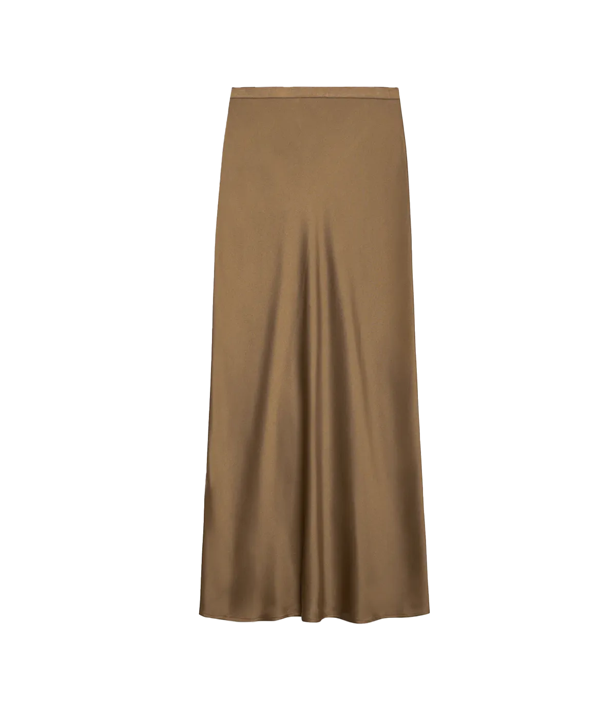 Bar Silk Skirt in Sepia