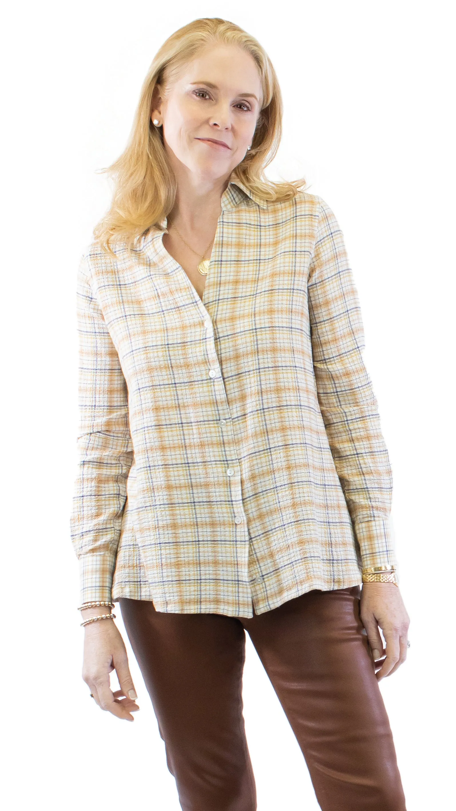 Barbara Shirt - Plaid - Butterscotch