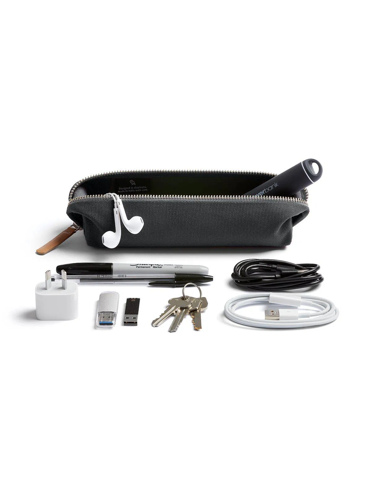 Bellroy Pencil Case Charcoal Recycled